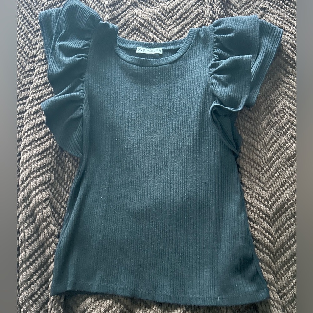 Zara Frilly Sleeve Top